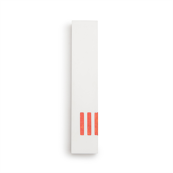 MEZUZAH | White Narrow | (ש) Side - Orange