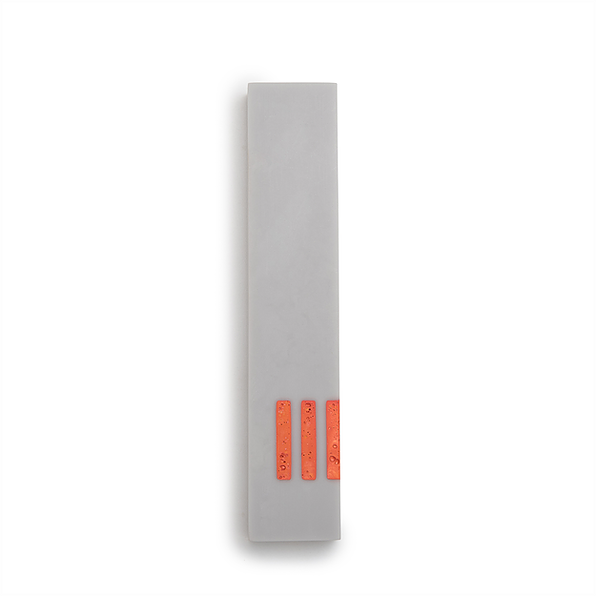 MEZUZAH | Gray Narrow | (ש) Side - Orange