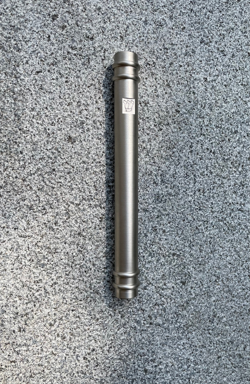 Tubular Mezuzah With Rings | Matte Nickel