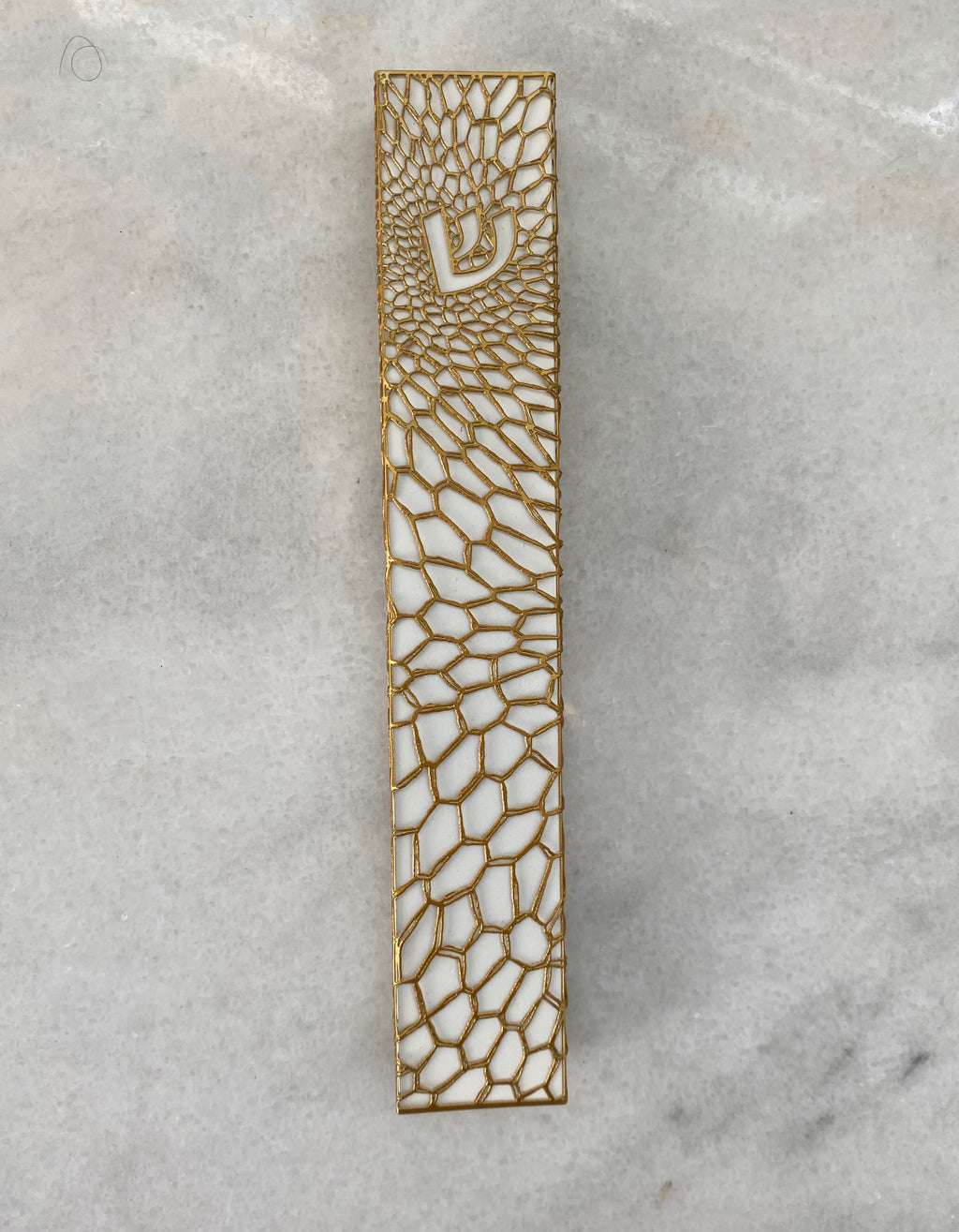 Organic Lace Mezuzah Gold Series