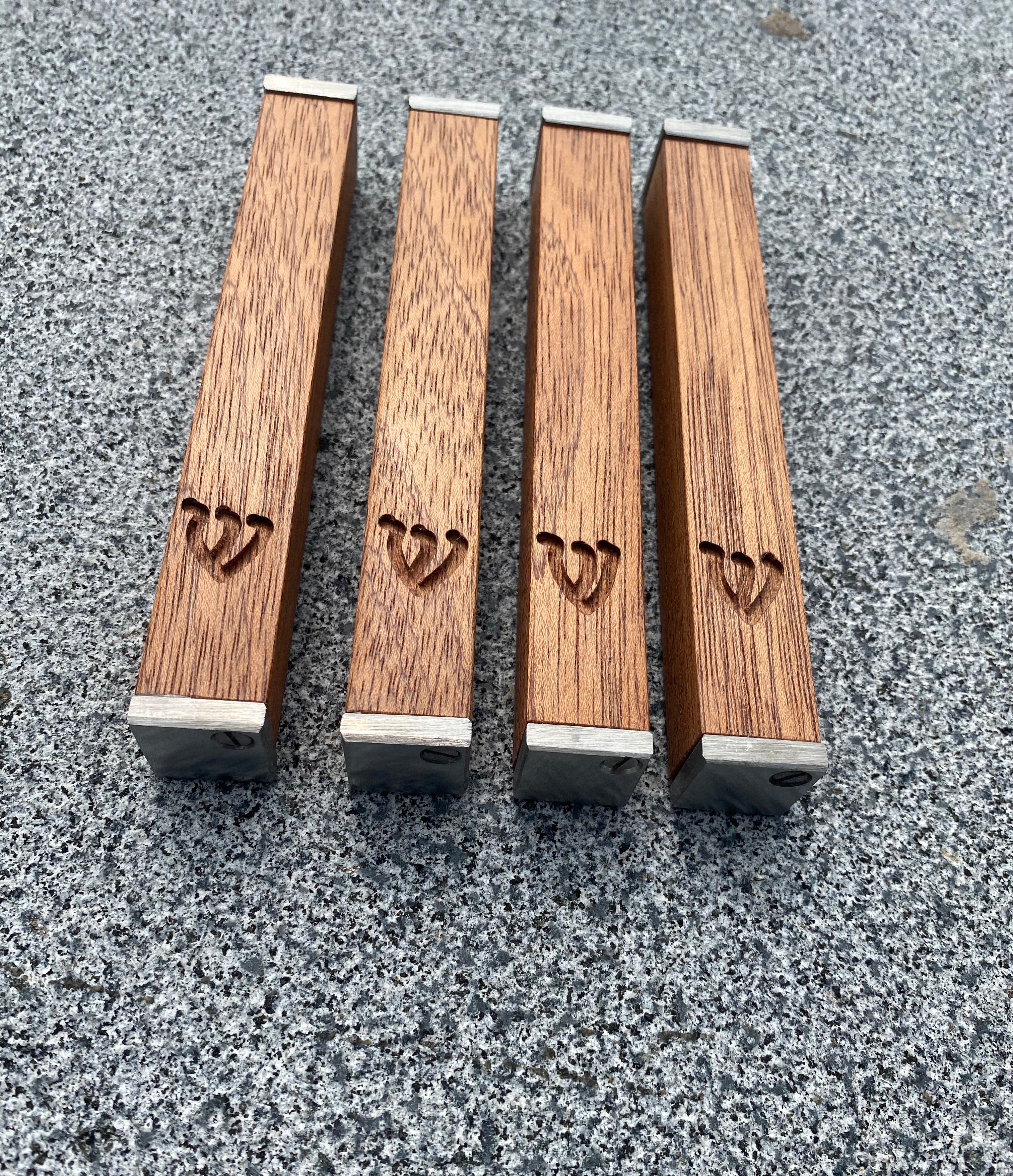 Mahogany Wood Mezuzah | Stainless Steel