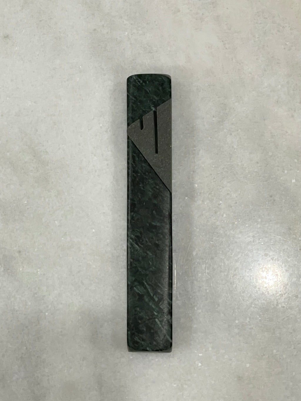 Emerald Green Mezuzah | Charcoal Shin