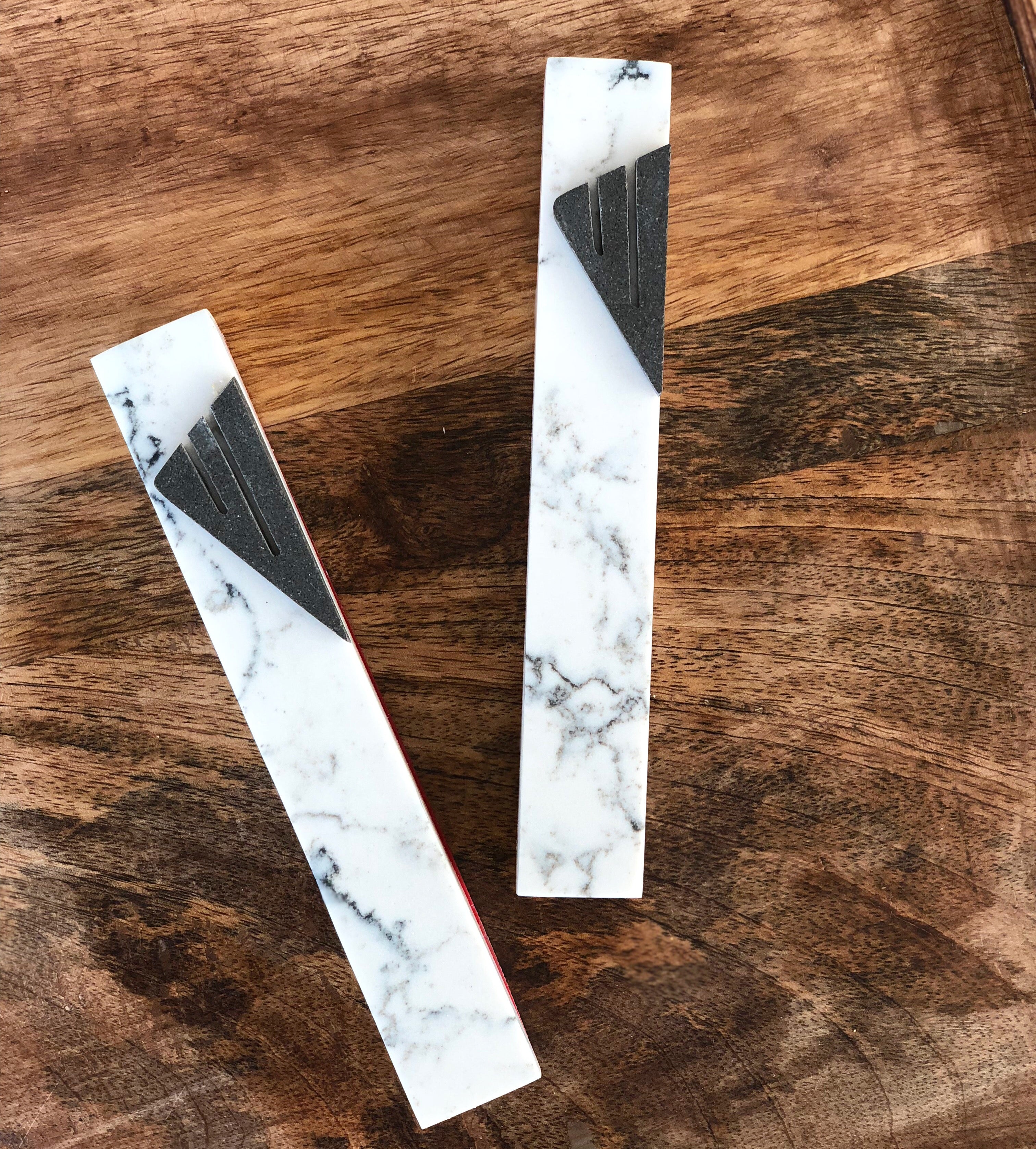 Carrara Mezuzah Charcoal Shin