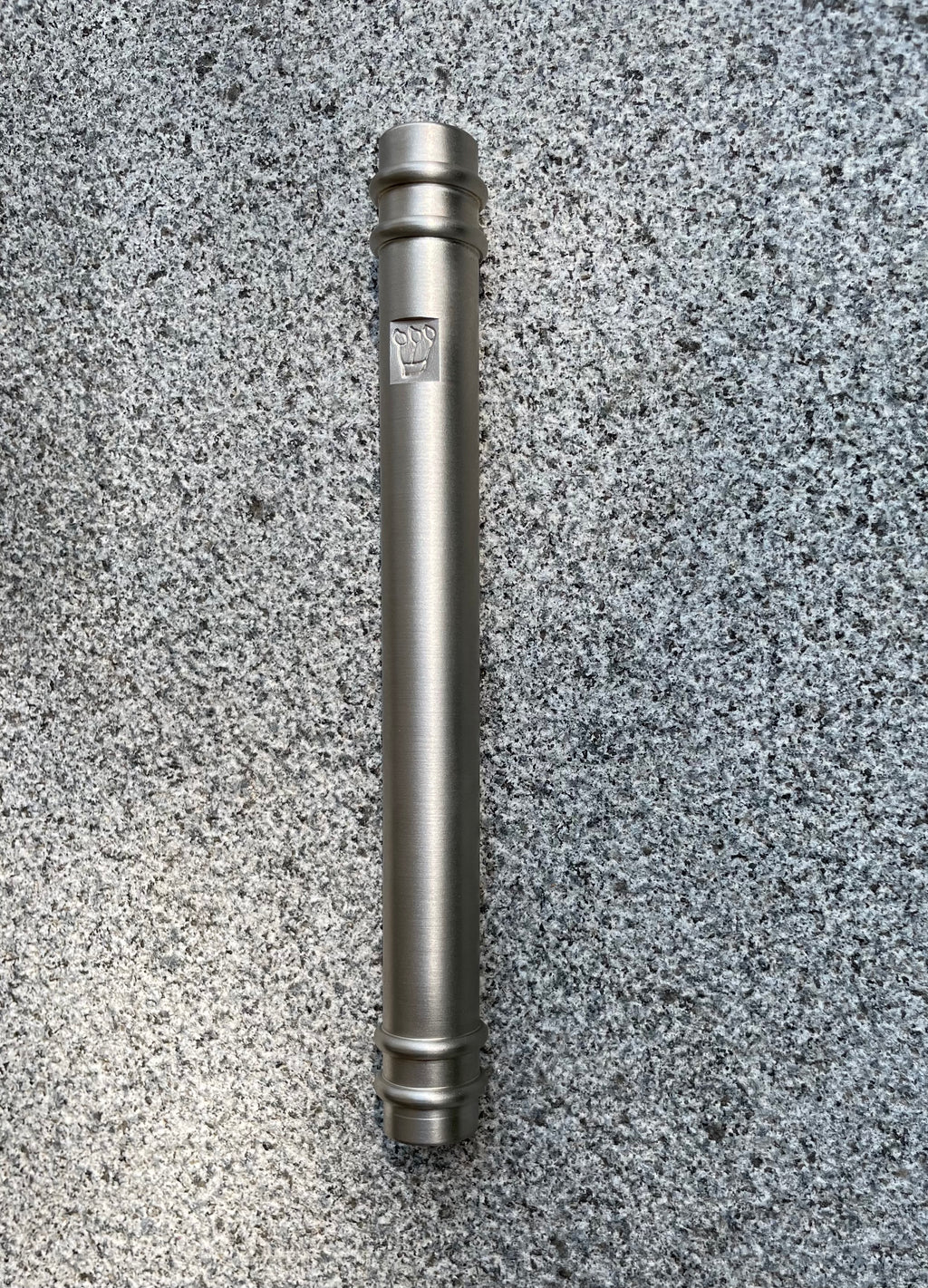 Tubular Mezuzah With Rings | Matte Nickel