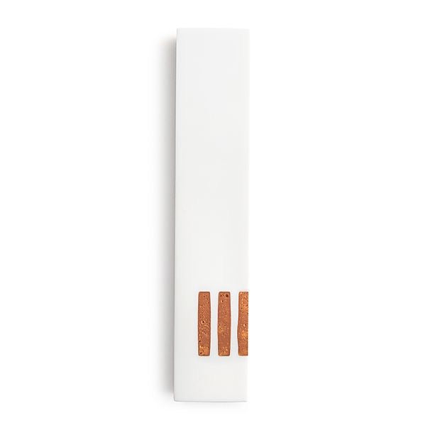 MEZUZAH | White Narrow | (ש) Side - Gold