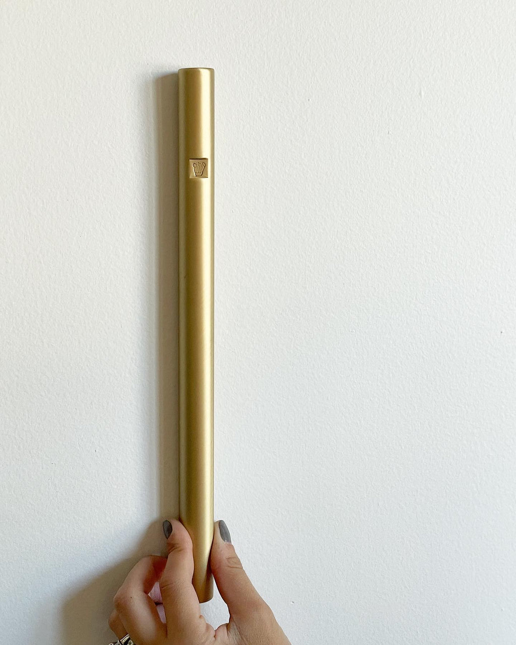 Tubular Mezuzah | Light Brass