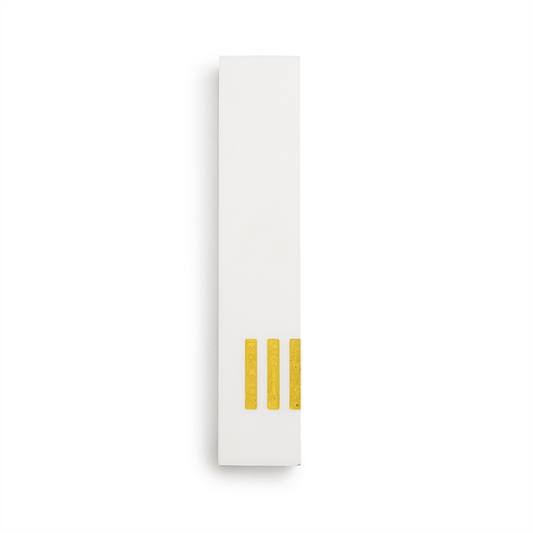 MEZUZAH | White Narrow | (ש) Side - Yellow