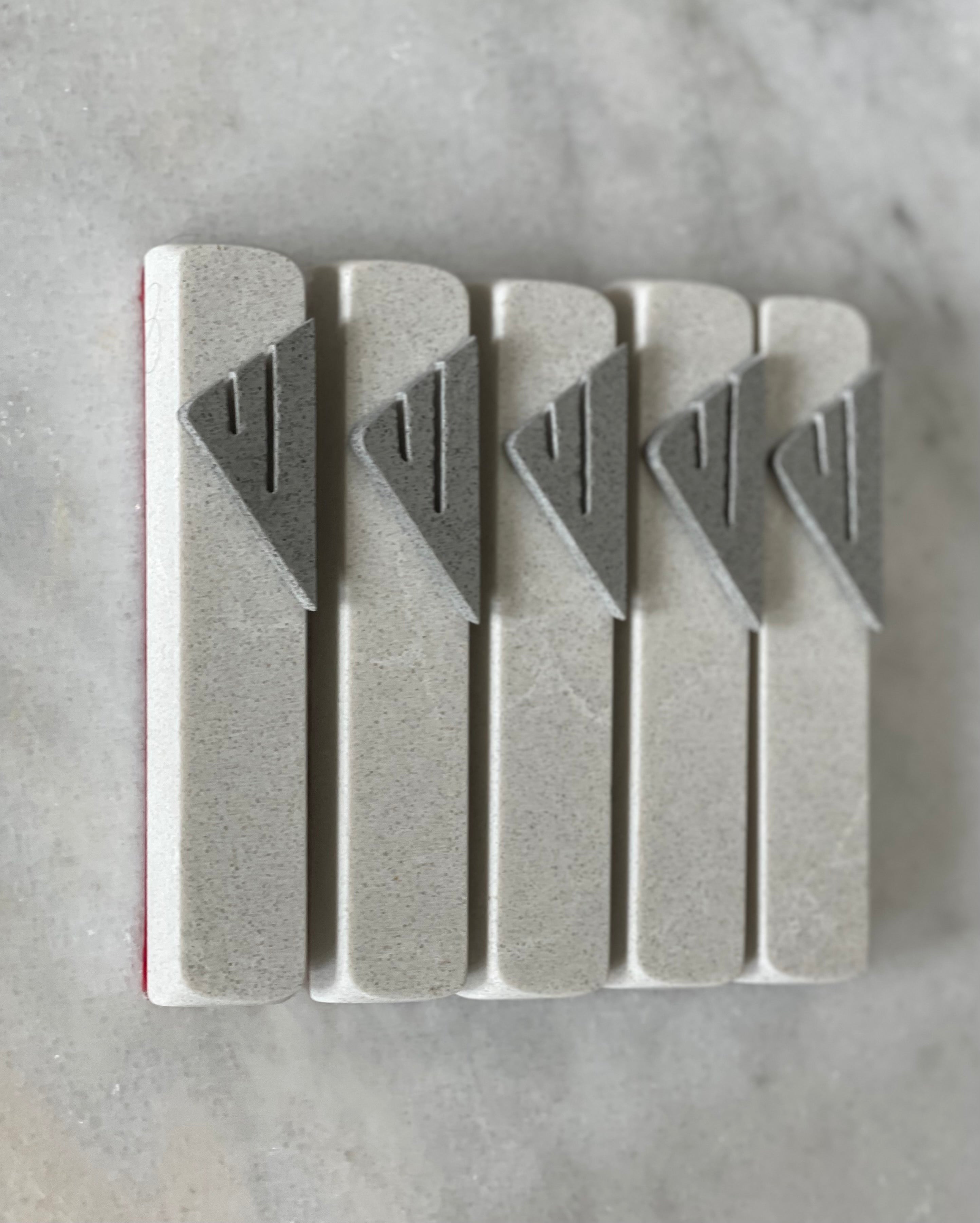 Greige Taupe Mezuzah | Urban Grey Shin