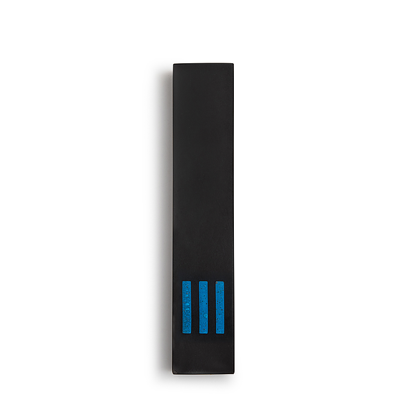 MEZUZAH | Black Narrow | (ש) Middle - Blue