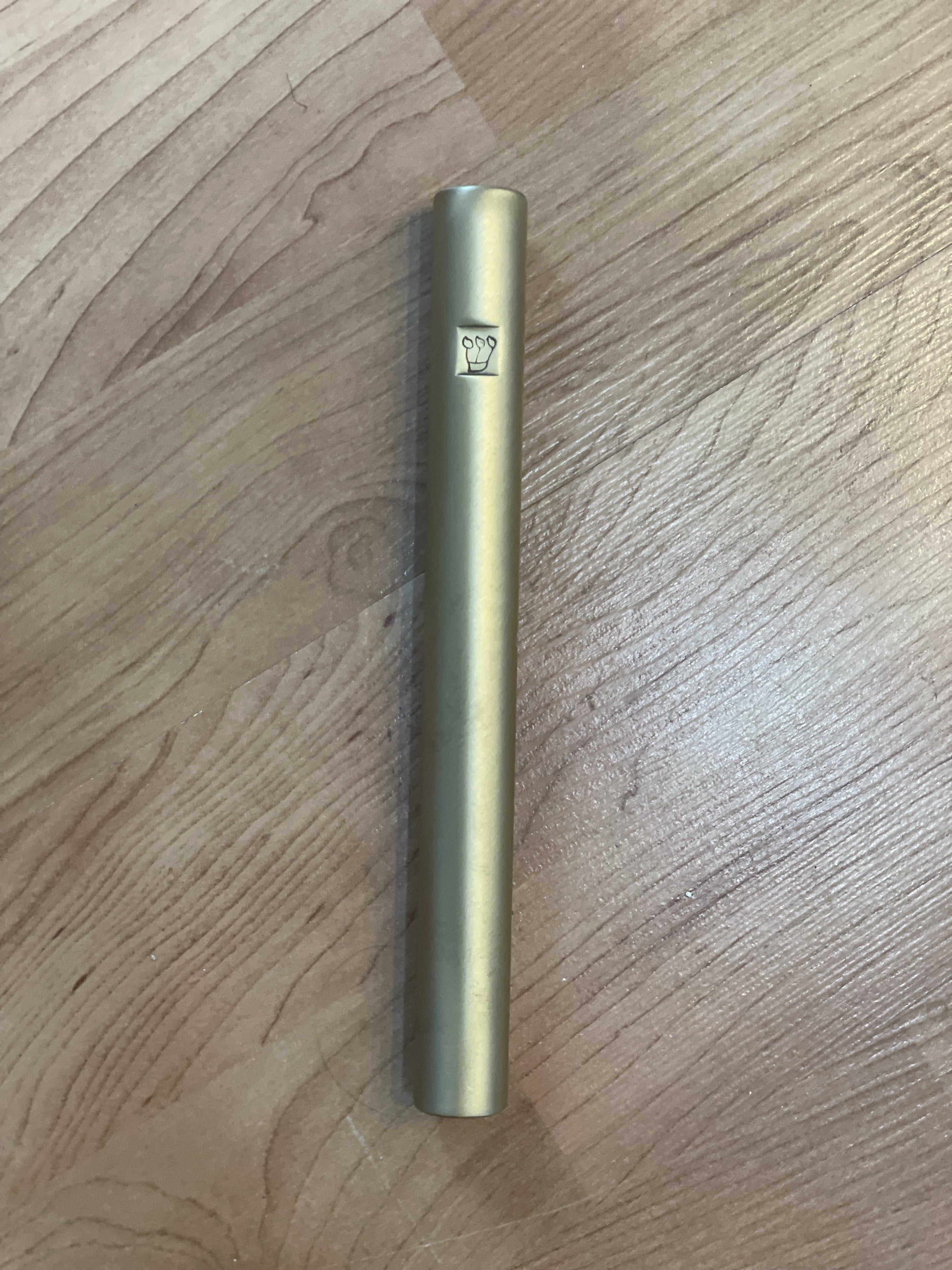 Tubular Mezuzah | Light Brass