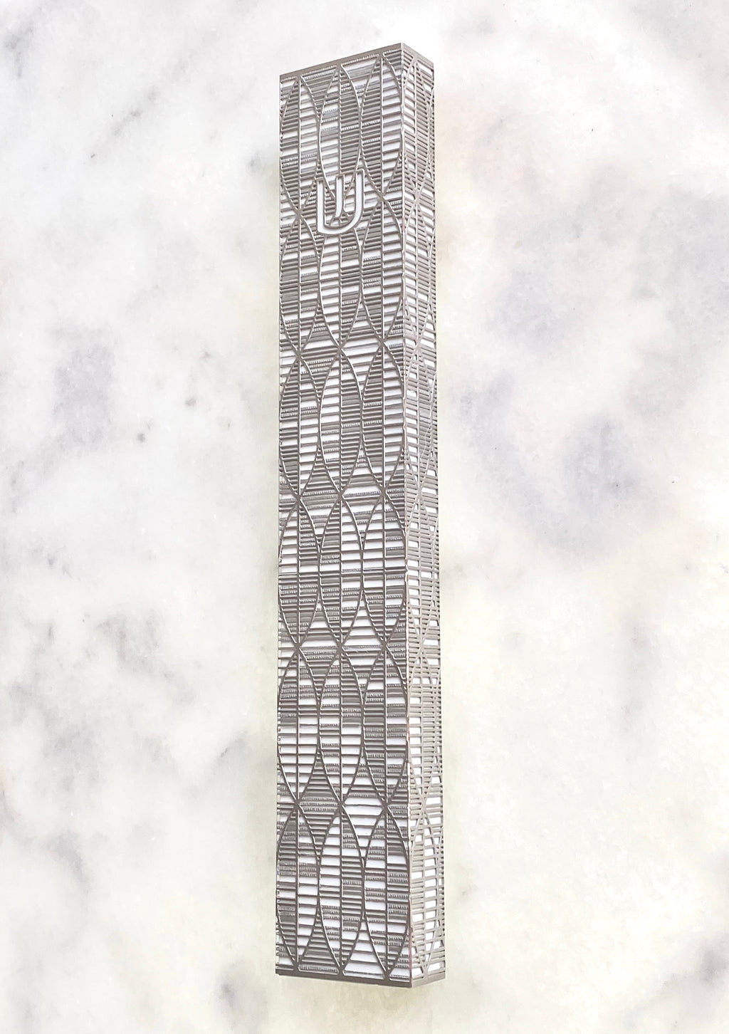 Silver Ruffle Mezuzah