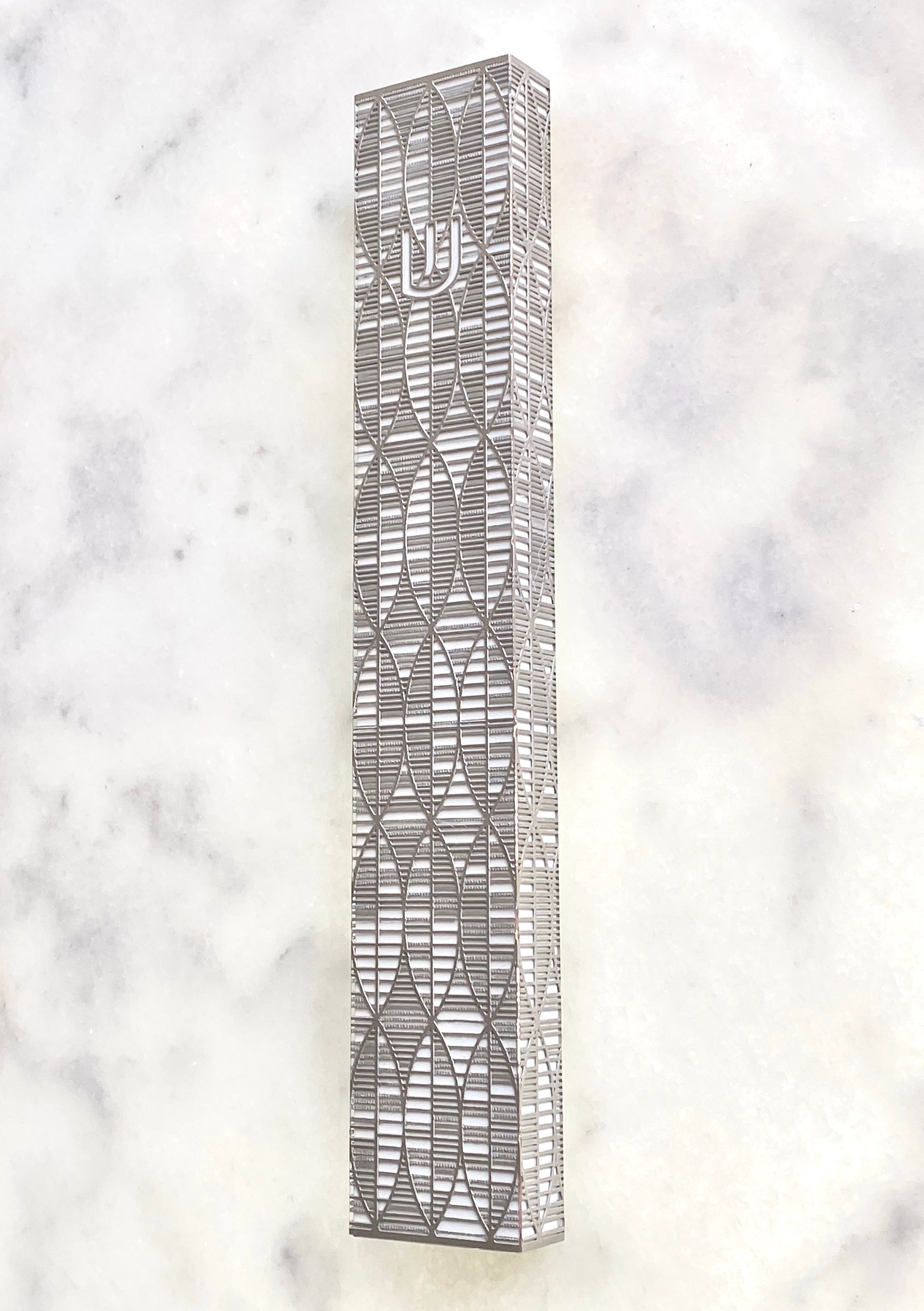 Silver Ruffle Mezuzah