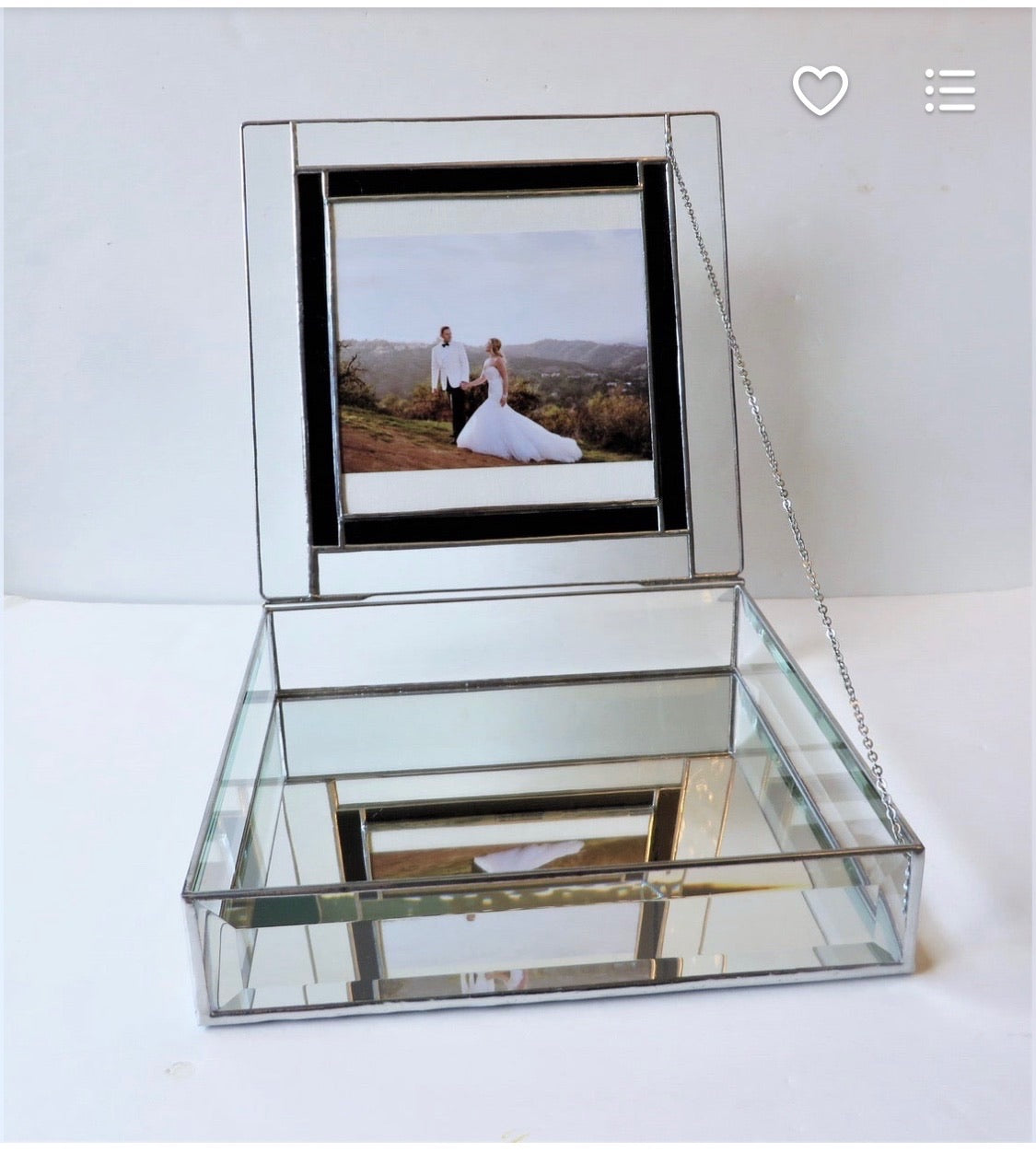 Stained glass invitation keepsake box