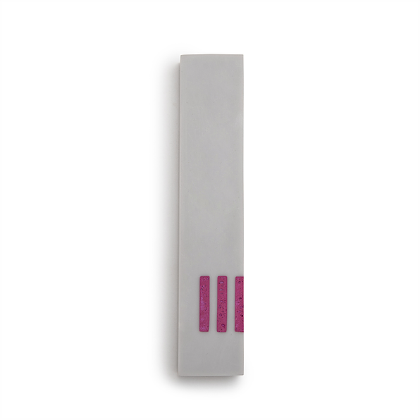 MEZUZAH | Gray Narrow | (ש) Side - Pink