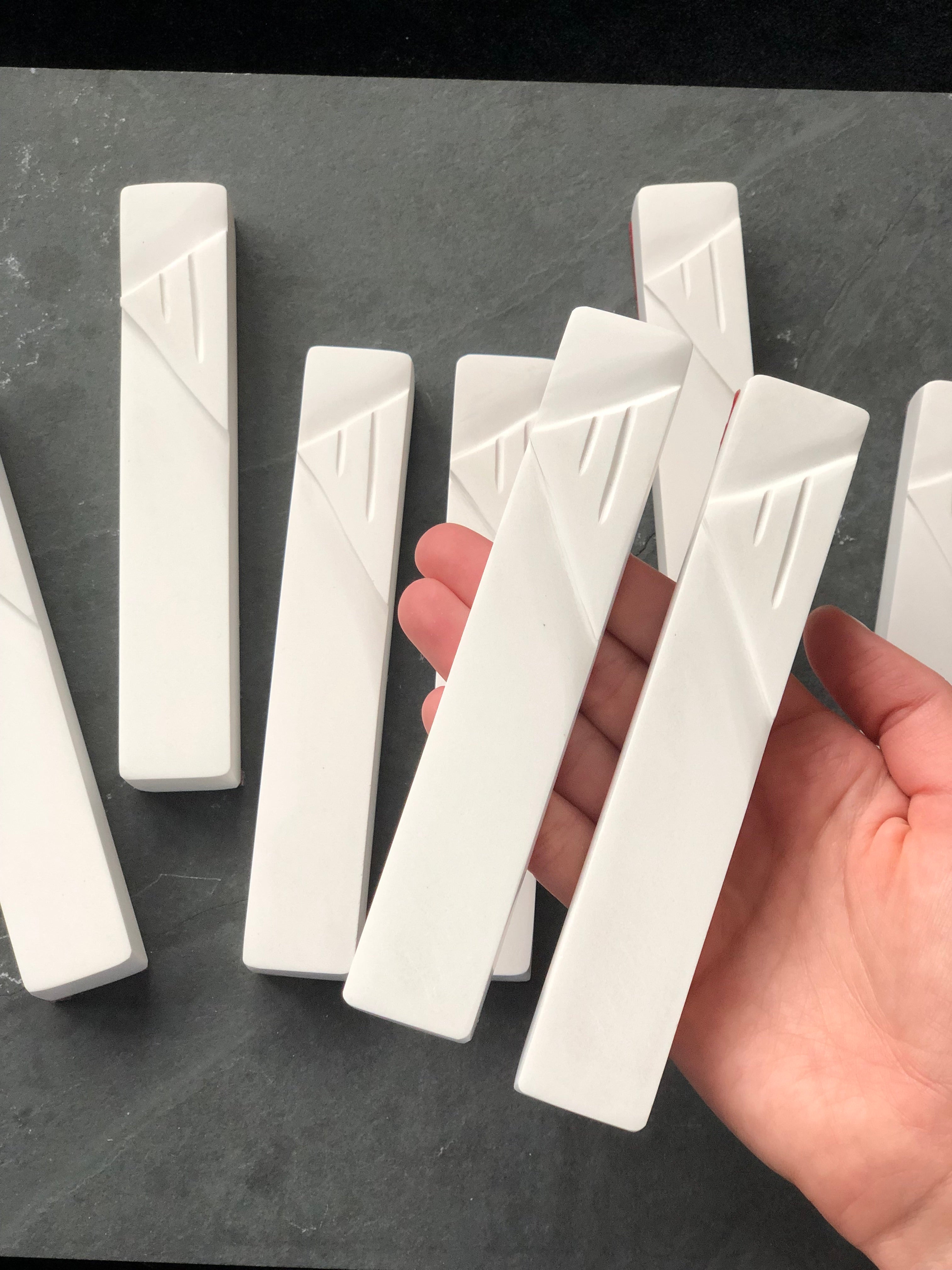 Chalk White Whole Stone Carved