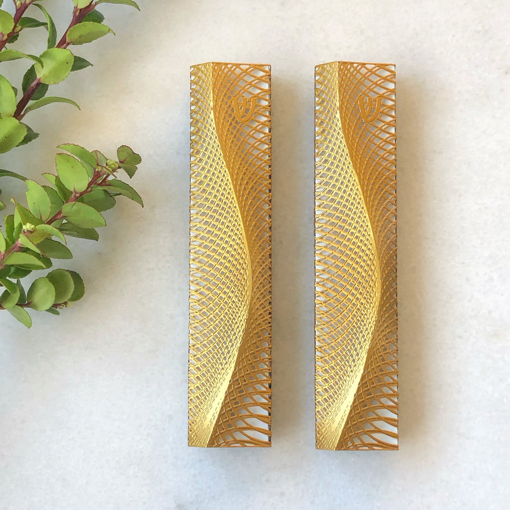 Ripple Mezuzah Gold Series