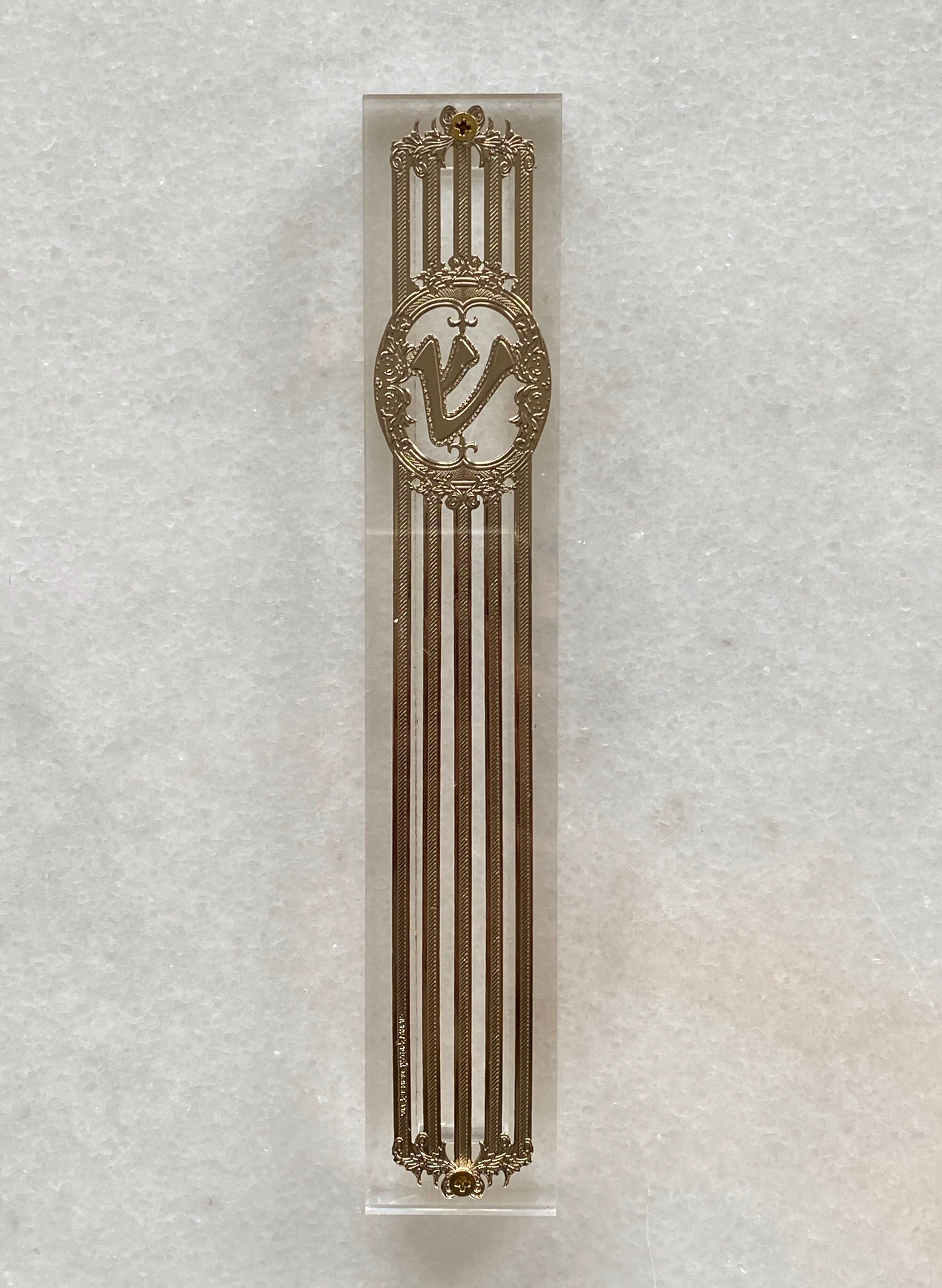 Acrylic 24K Gold Plated Mezuzah Lines