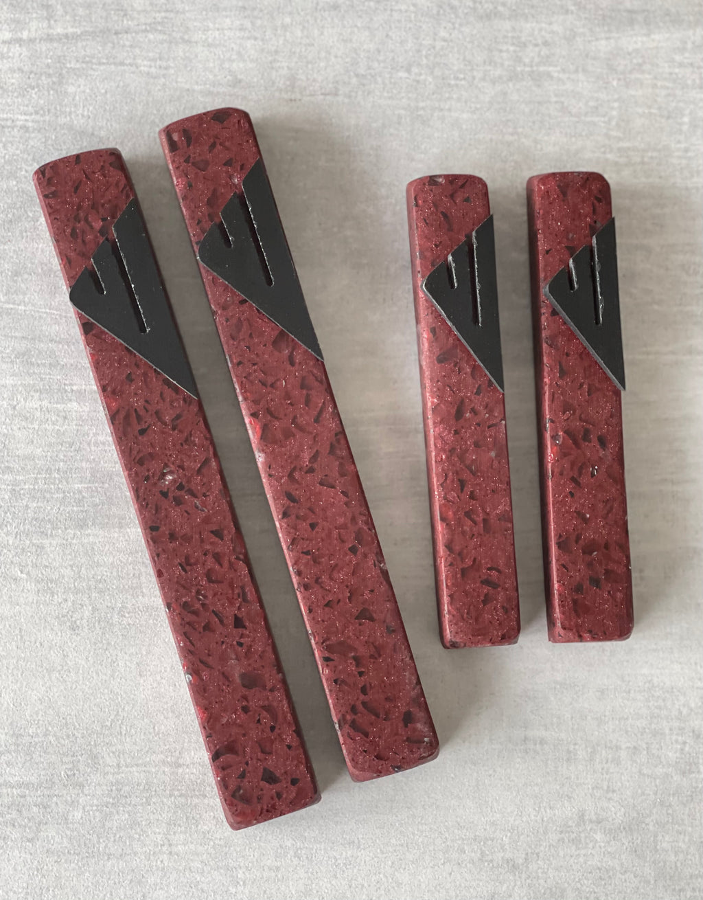 Burgundy Quartz Mezuzah