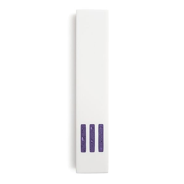 MEZUZAH | White Narrow | (ש) Middle - Purple