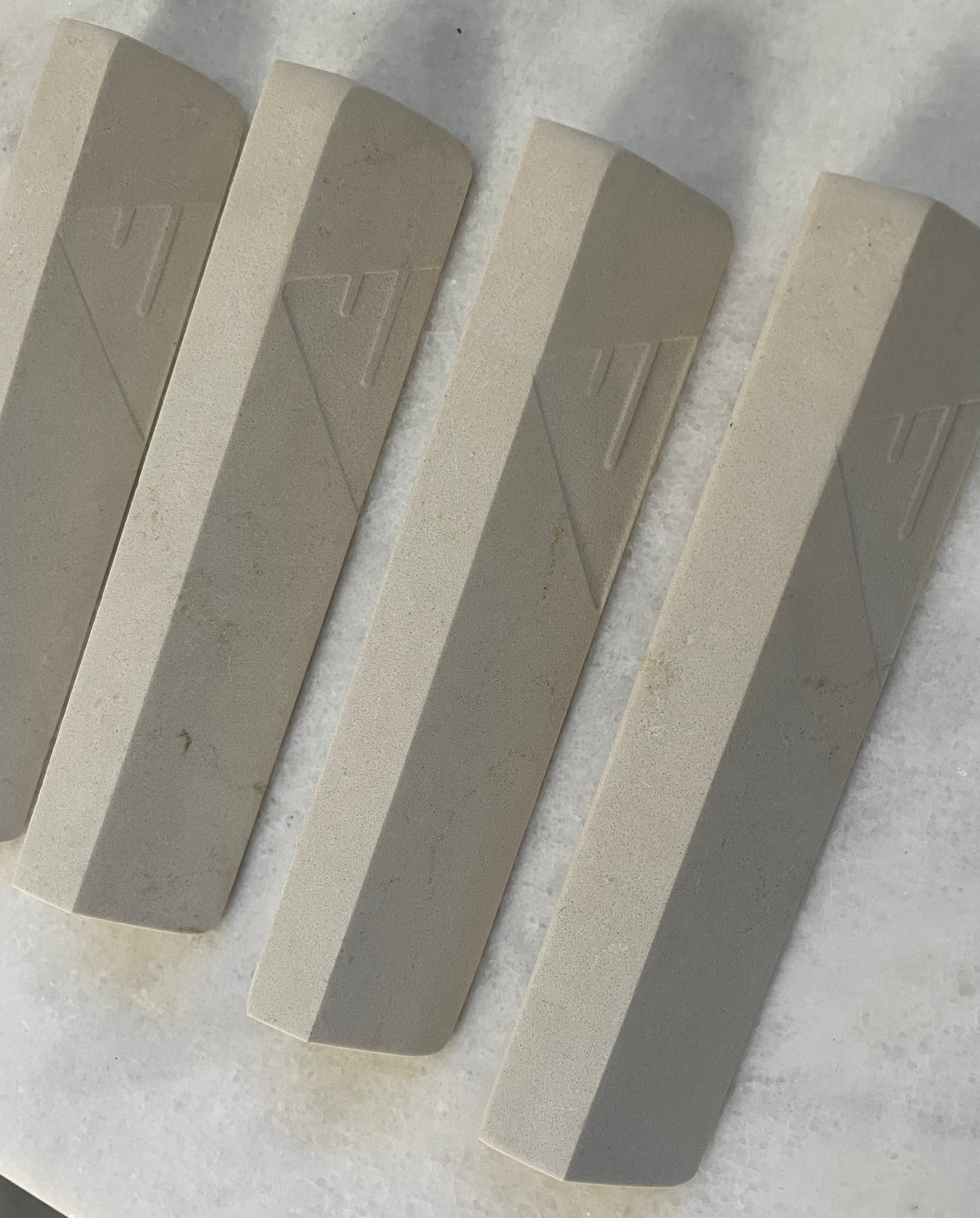 Beige Angle Mezuzah | Engraved Shin