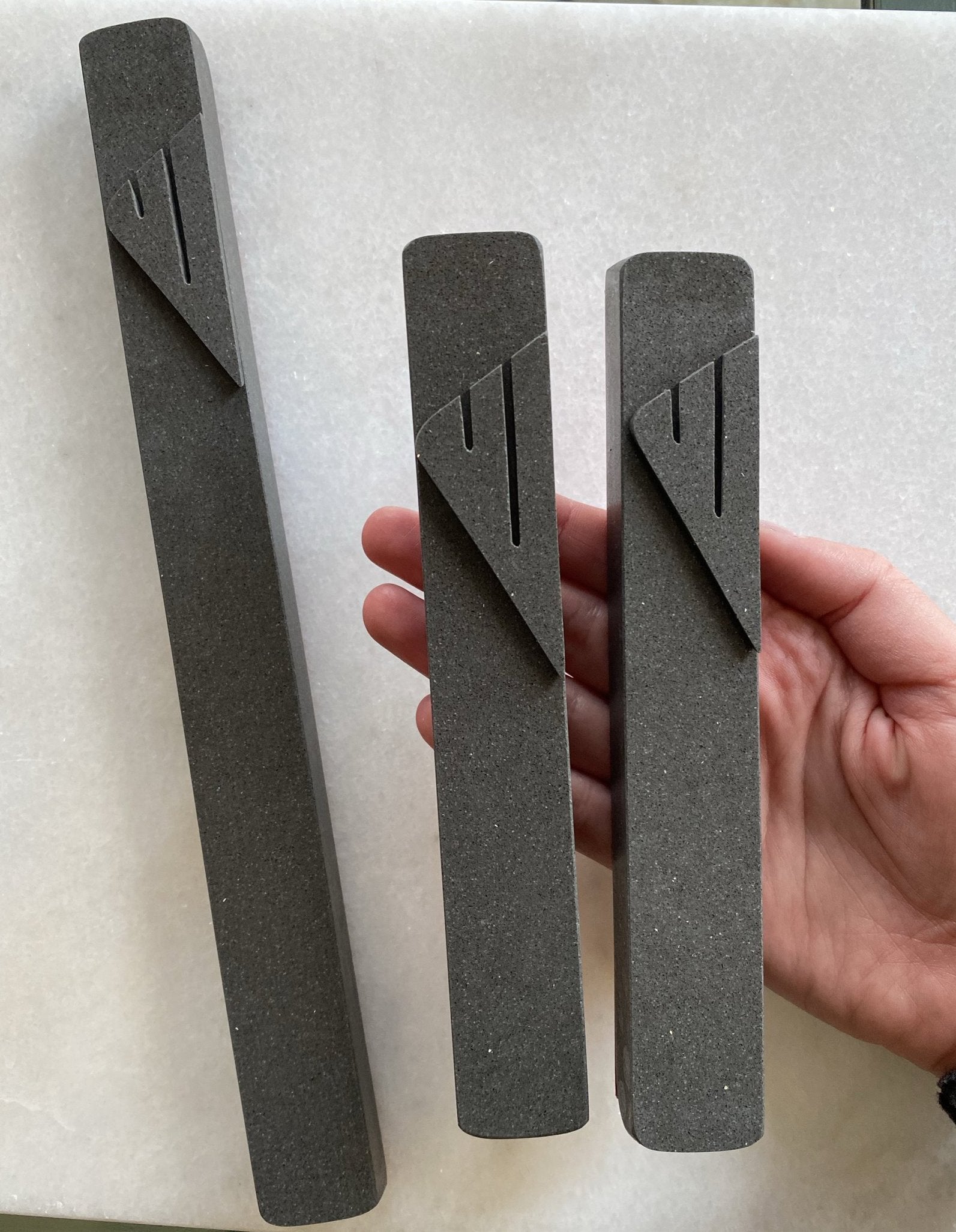 Charcoal Mezuzah Charcoal Shin