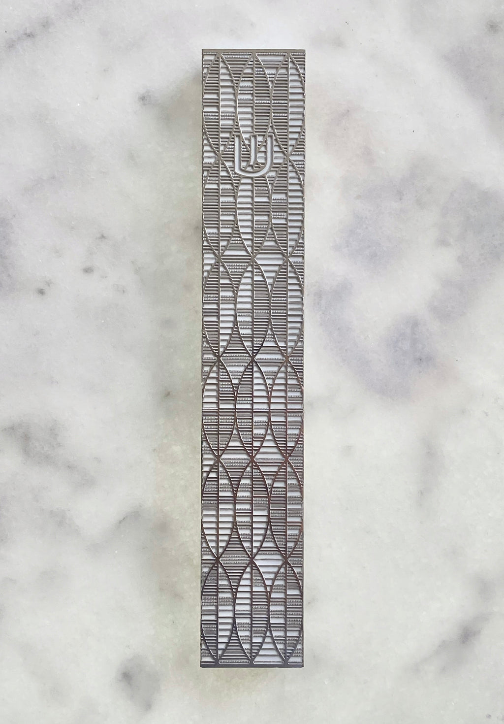 Silver Ruffle Mezuzah