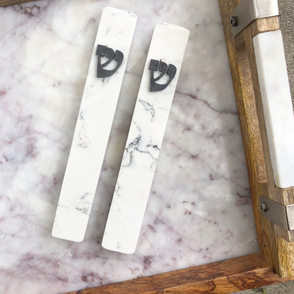Carrara Mezuzah Traditional Shin