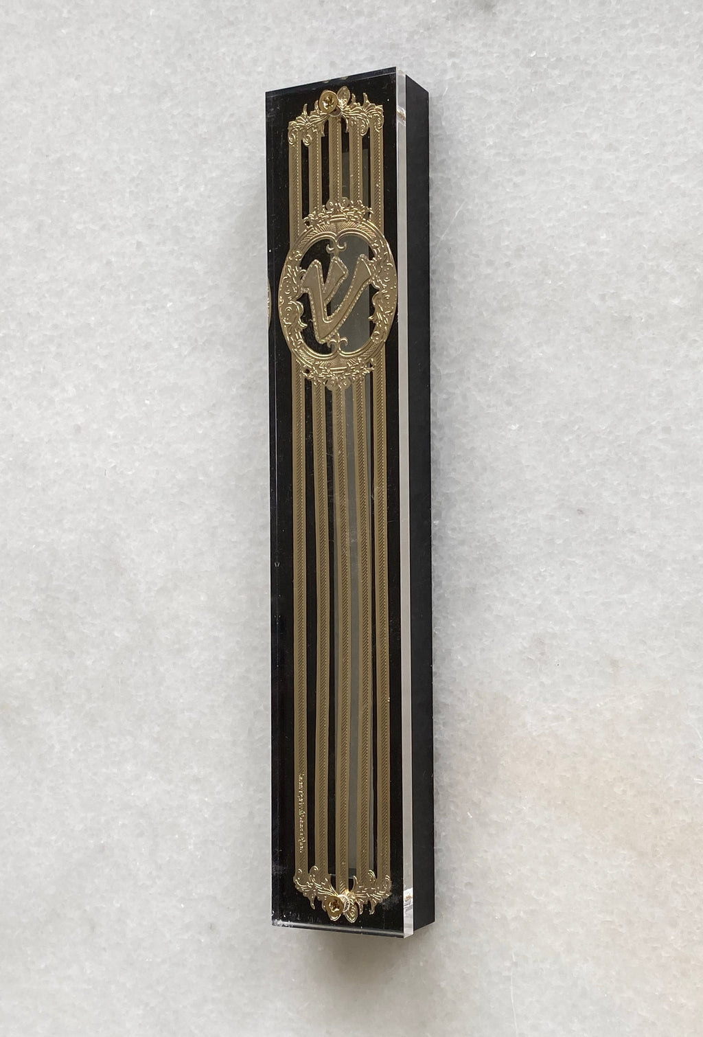 Acrylic & Black 24K Gold Plated Mezuzah Lines