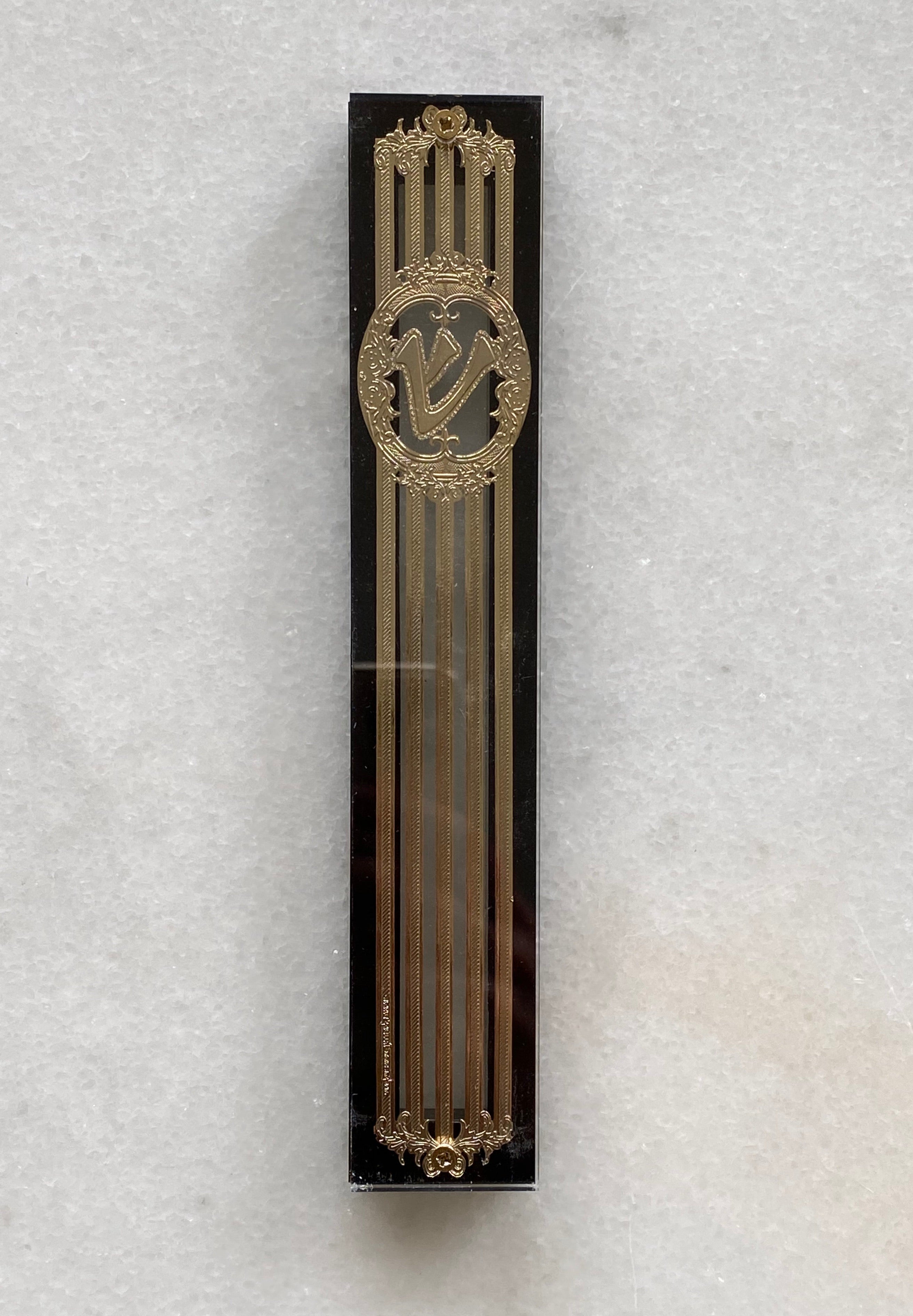 Acrylic & Black 24K Gold Plated Mezuzah Lines