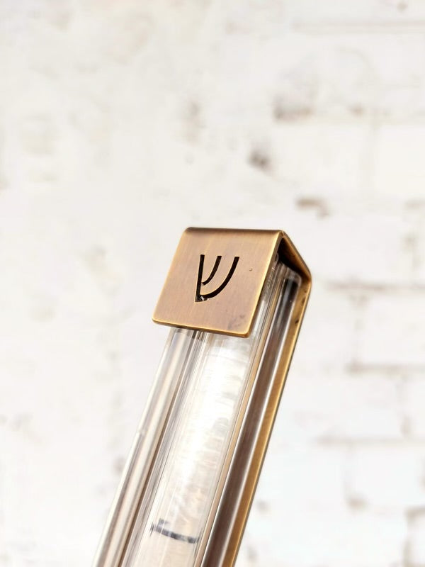 Brass + Crystal Mezuzah