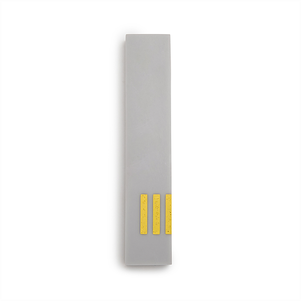 MEZUZAH | Gray Narrow | (ש) Side - Yellow
