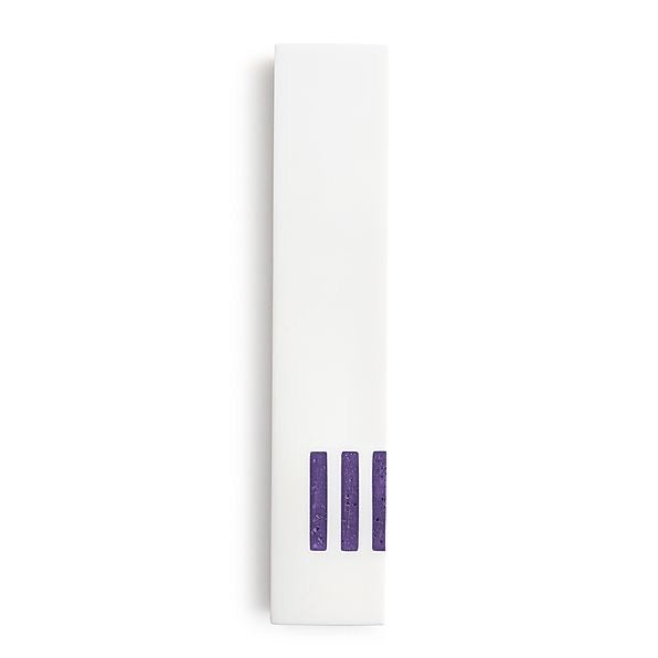 MEZUZAH | White Narrow | (ש) Side - Purple