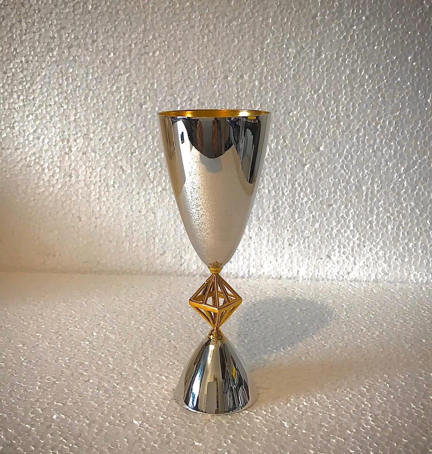 Sterling Silver Kiddush Cup Tapered