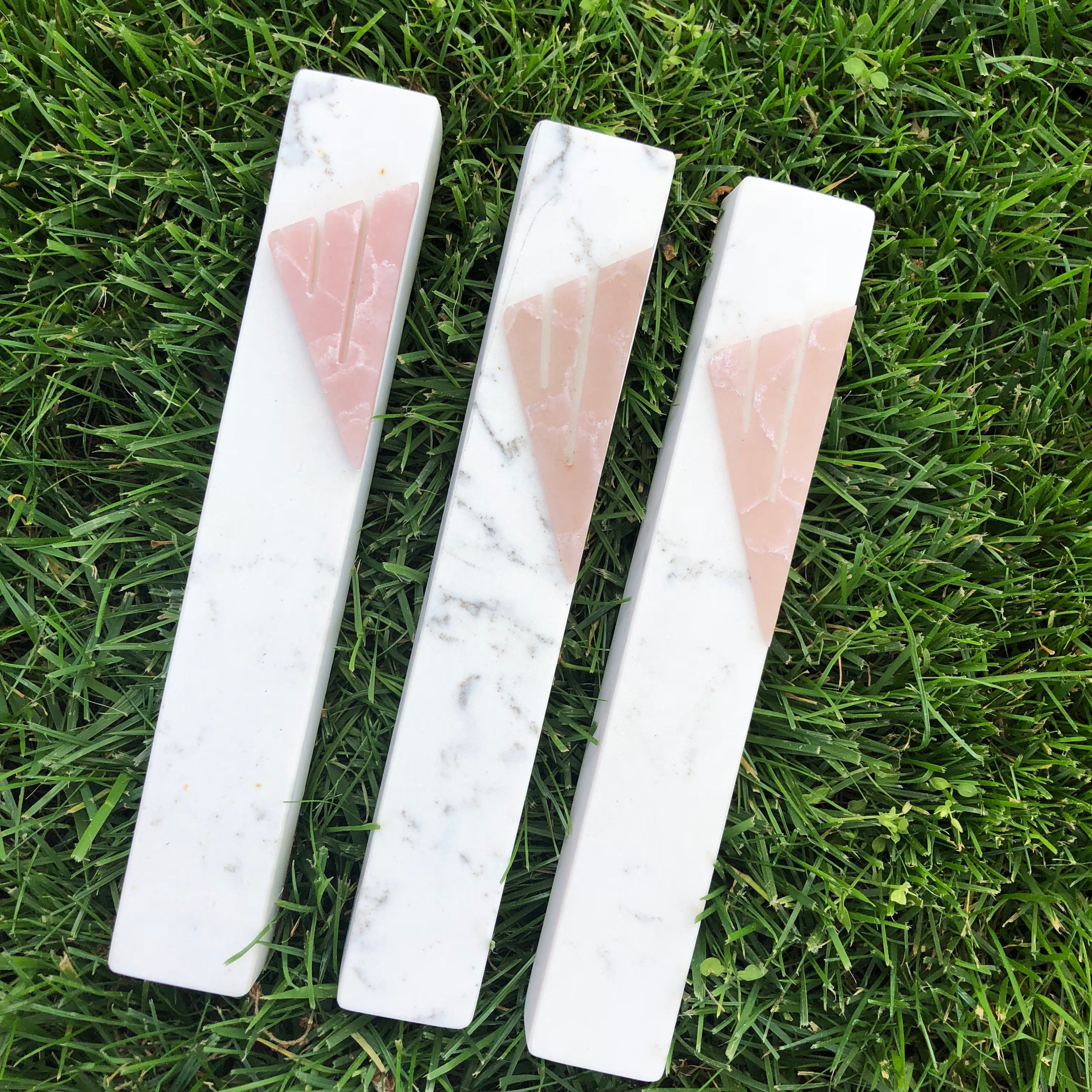 Carrara Mezuzah Pink Shin