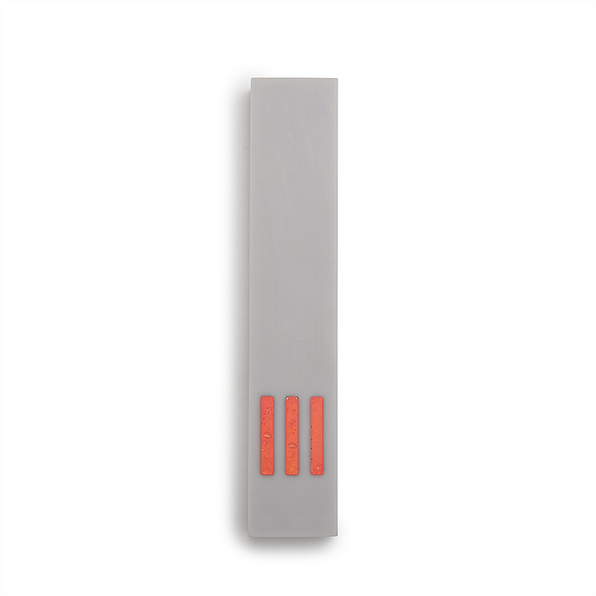 MEZUZAH | Gray Narrow | (ש) Middle - Orange