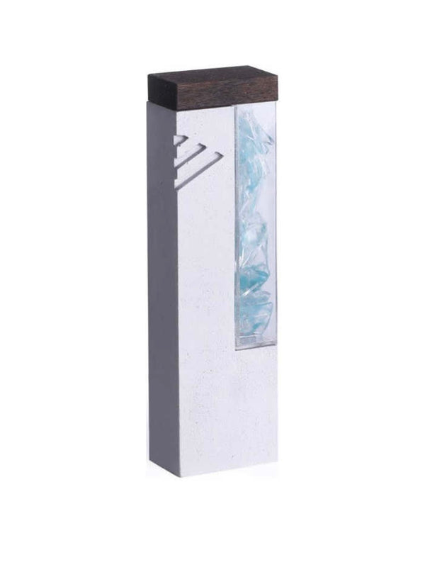 Light Gray Modern Minimalist Cement Wedding Keepsake Mezuzah Case By Project Lev