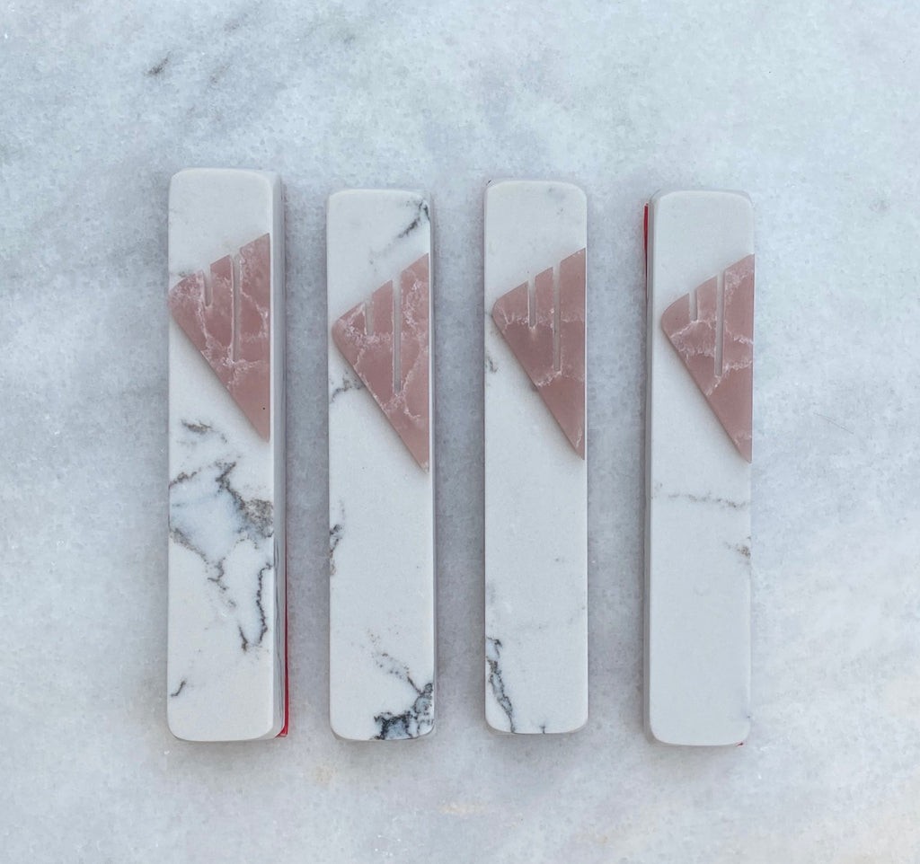 Carrara Mezuzah Pink Shin
