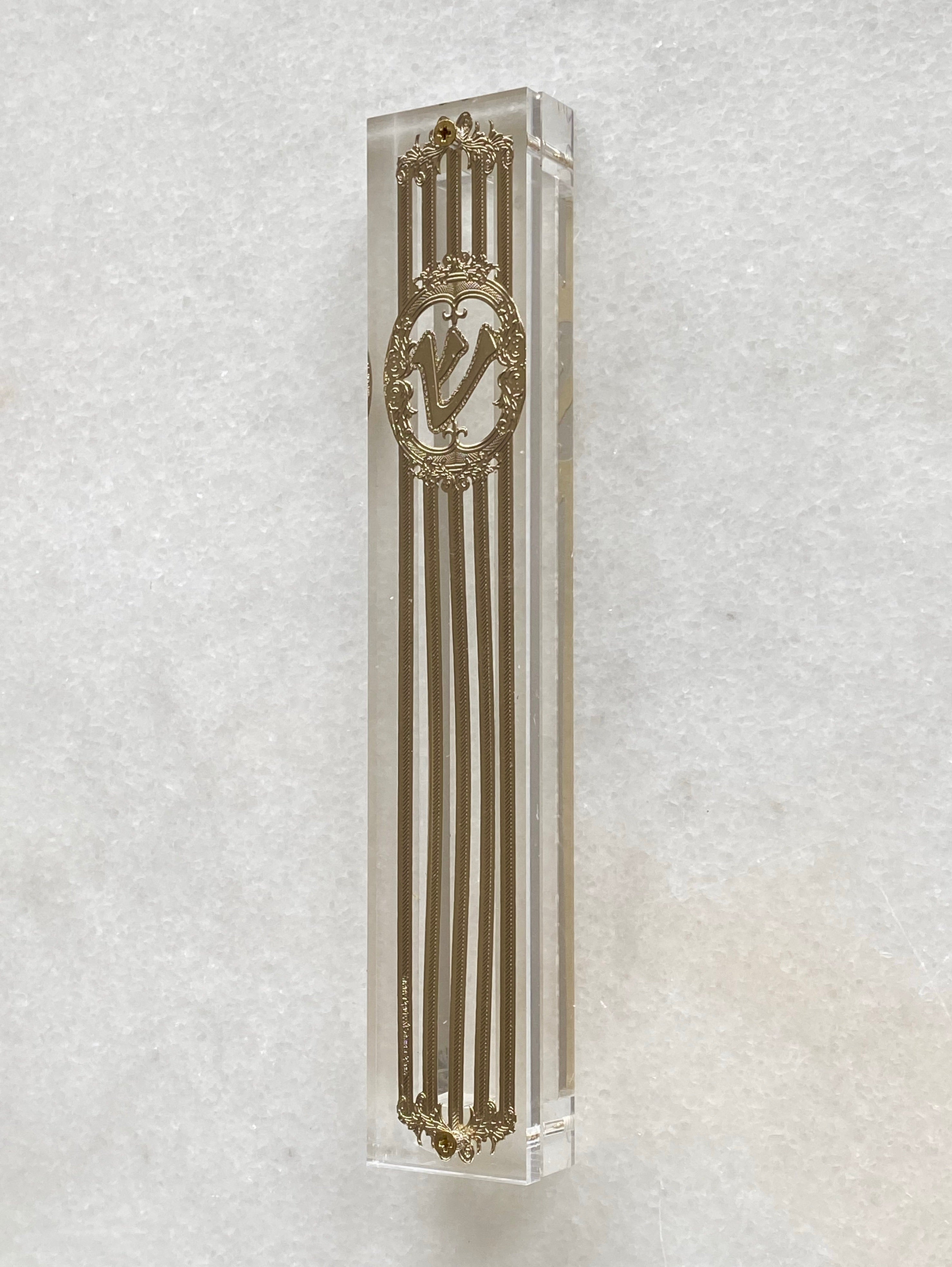 Acrylic 24K Gold Plated Mezuzah Lines