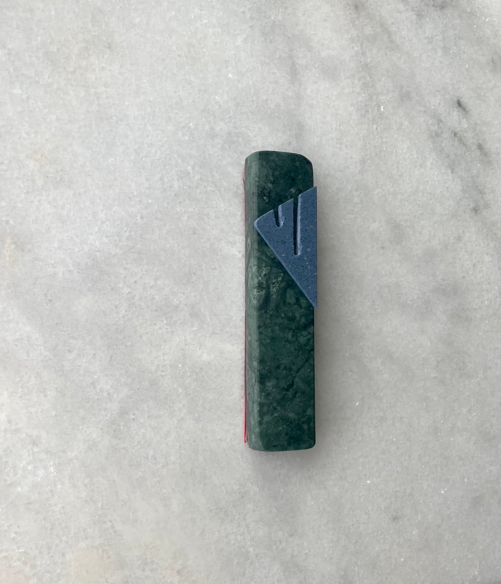 Emerald Green Mezuzah | Blue Shin