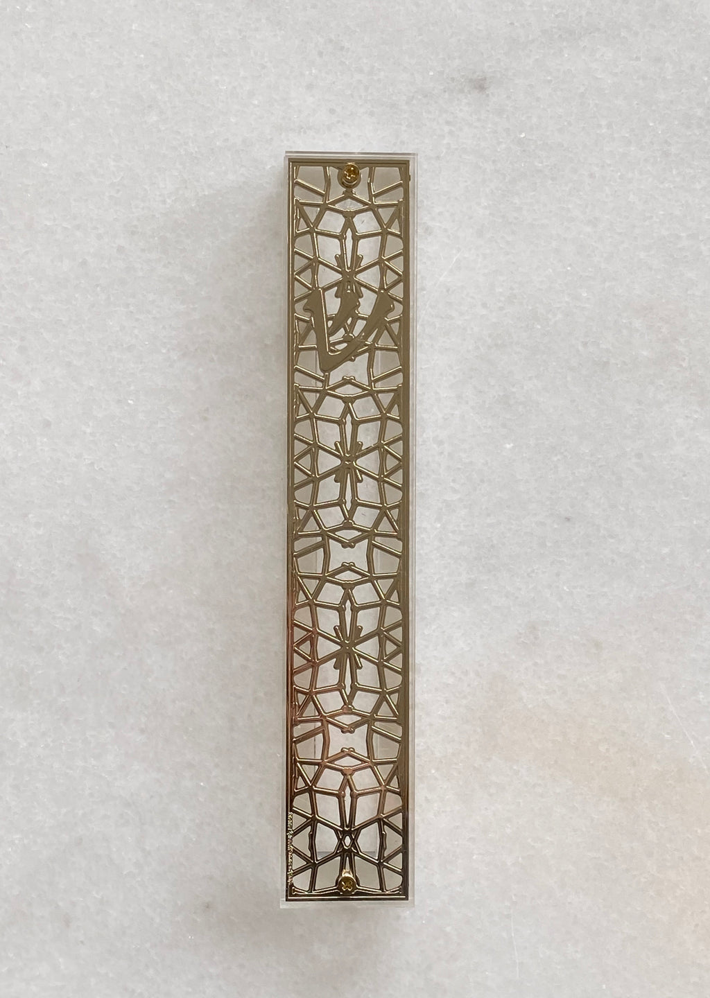 Acrylic 24K Gold Plated Mezuzah Cage