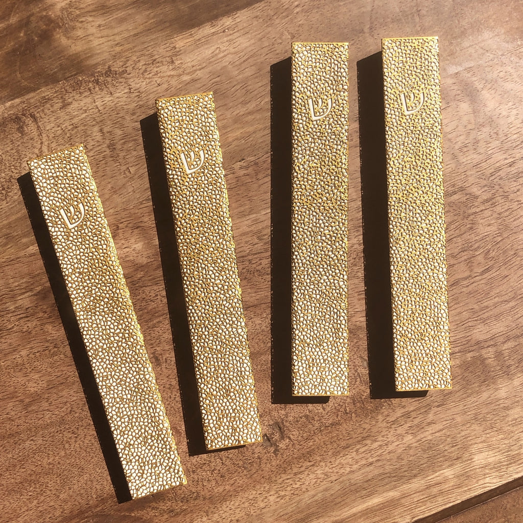Organic Mesh Mezuzah Gold Series