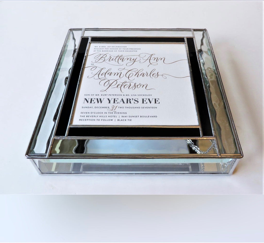 Stained glass invitation keepsake box