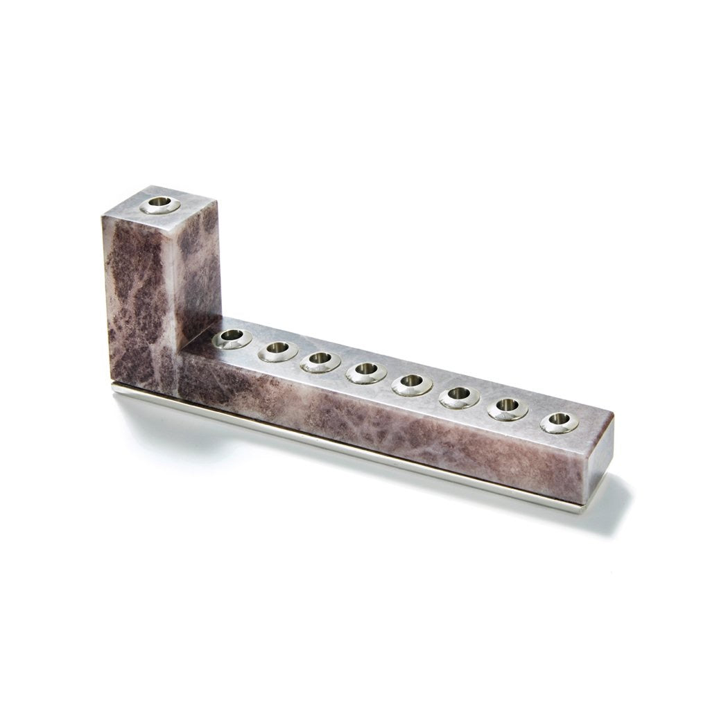 BRILLIANTE MENORAH VENATO ALABASTER SILVER