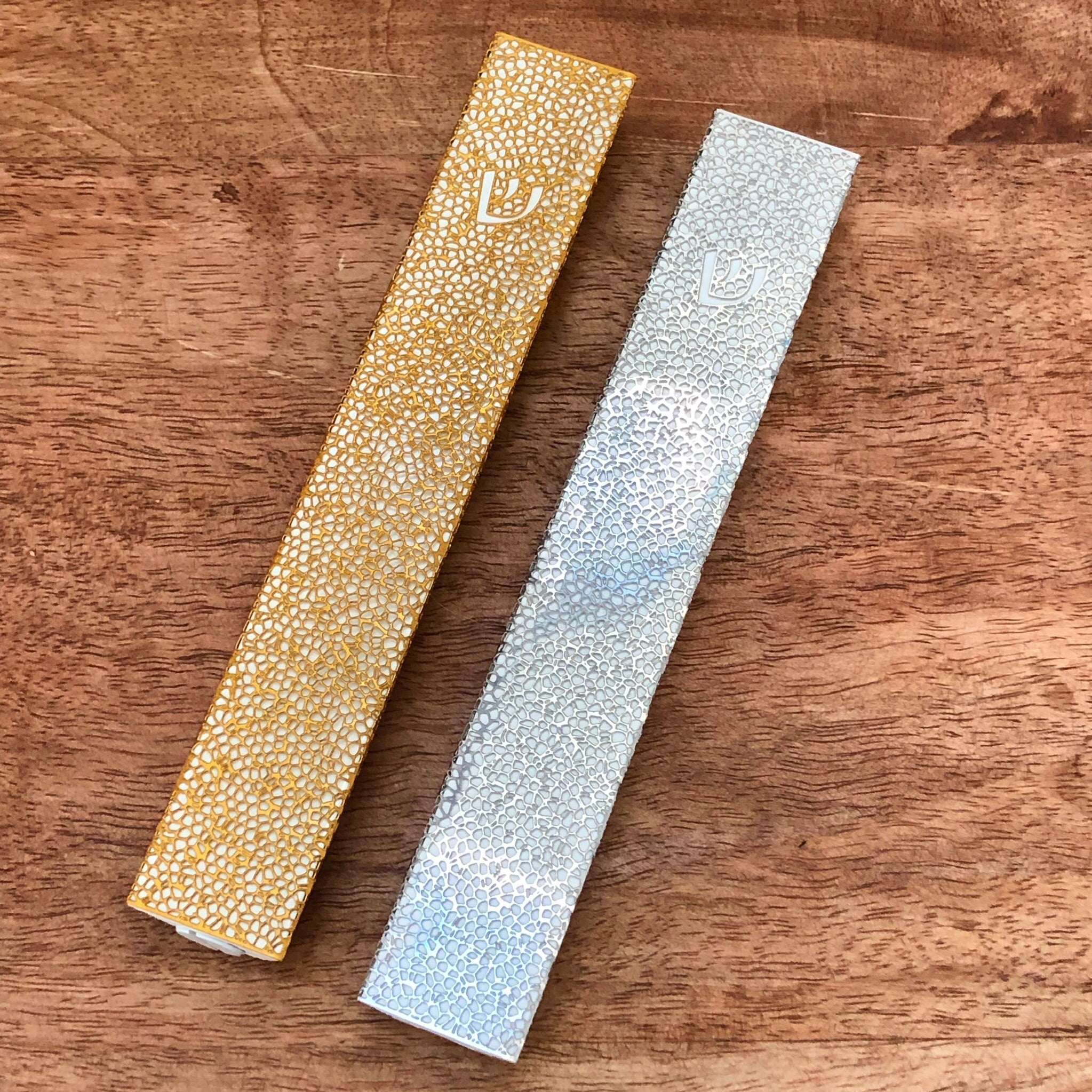 Organic Mesh Mezuzah Gold Series