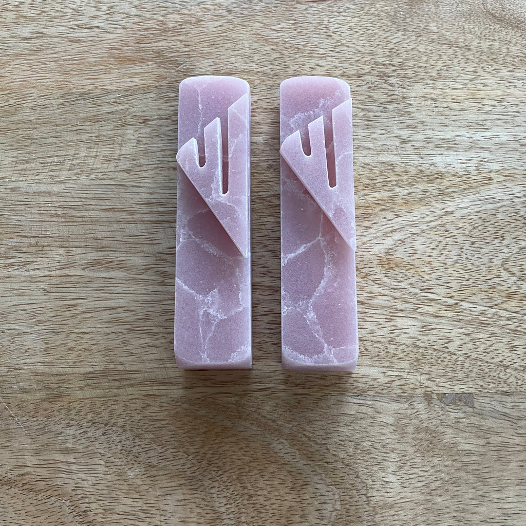 Pink Quartz Mezuzah | Pink Quartz Shin
