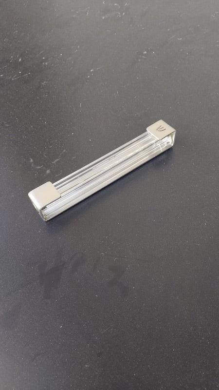 Matte Nickel + Crystal Mezuzah