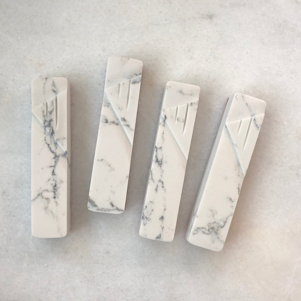 Carrara Mezuzah | Whole Stone Carved