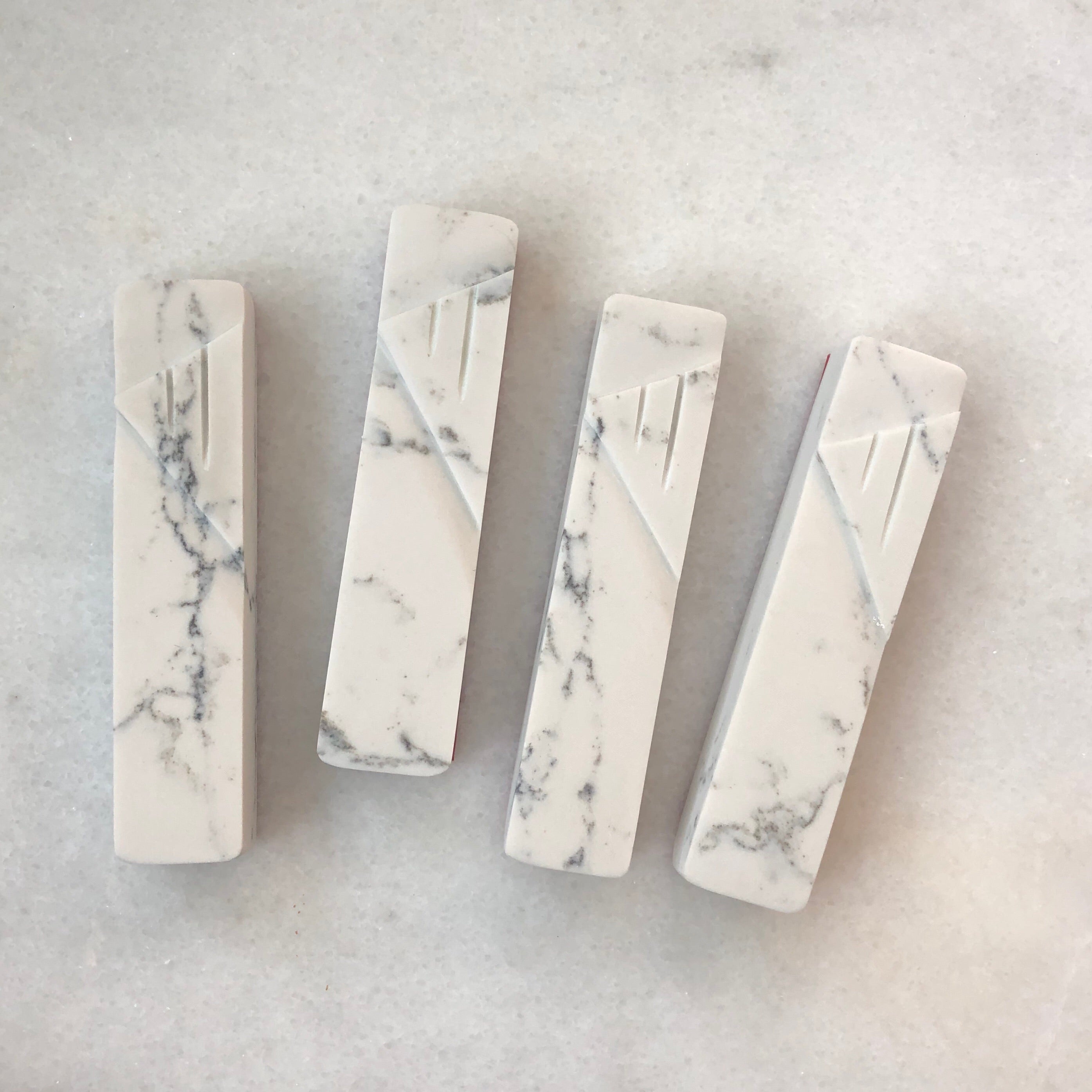 Carrara Mezuzah | Whole Stone Carved