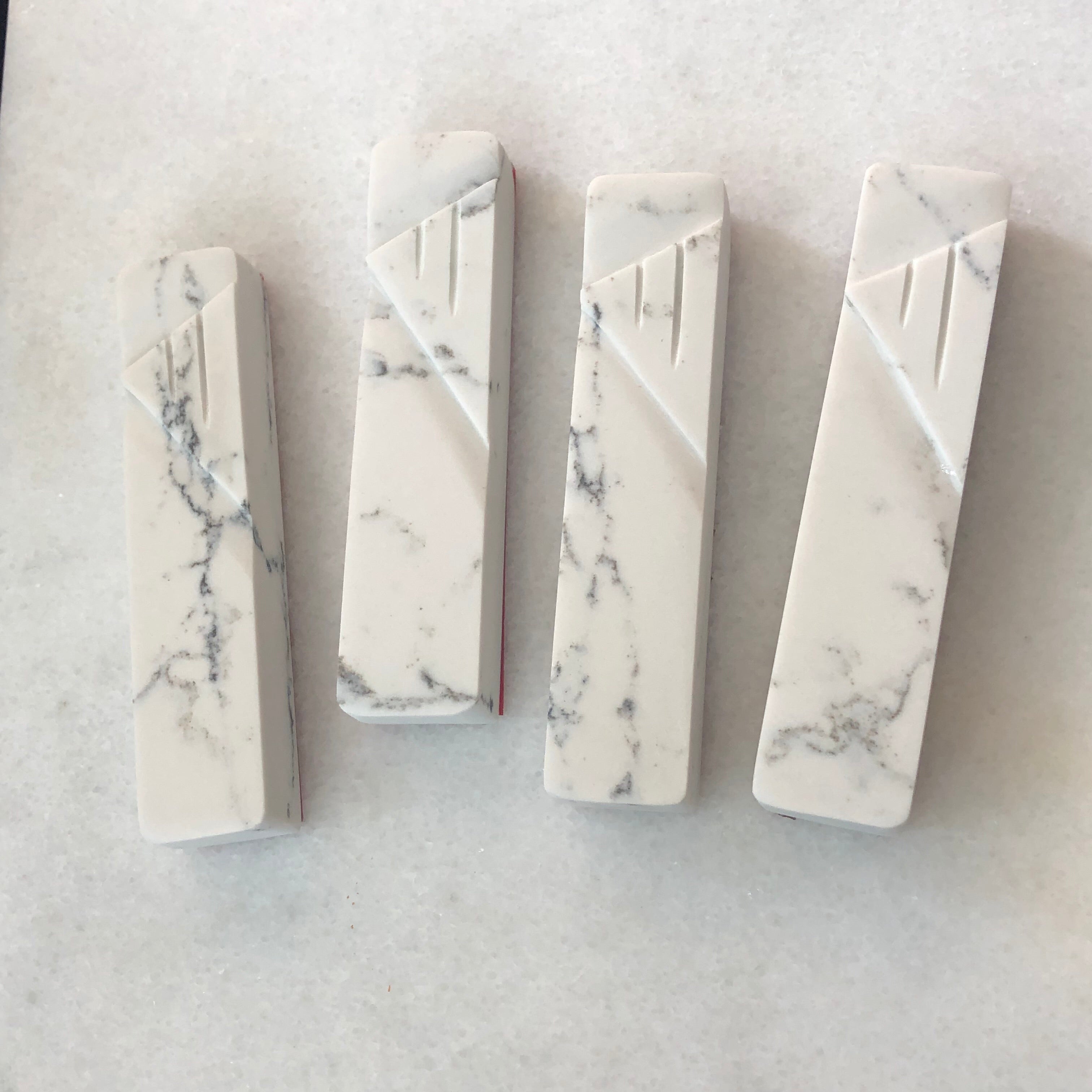 Carrara Mezuzah | Whole Stone Carved