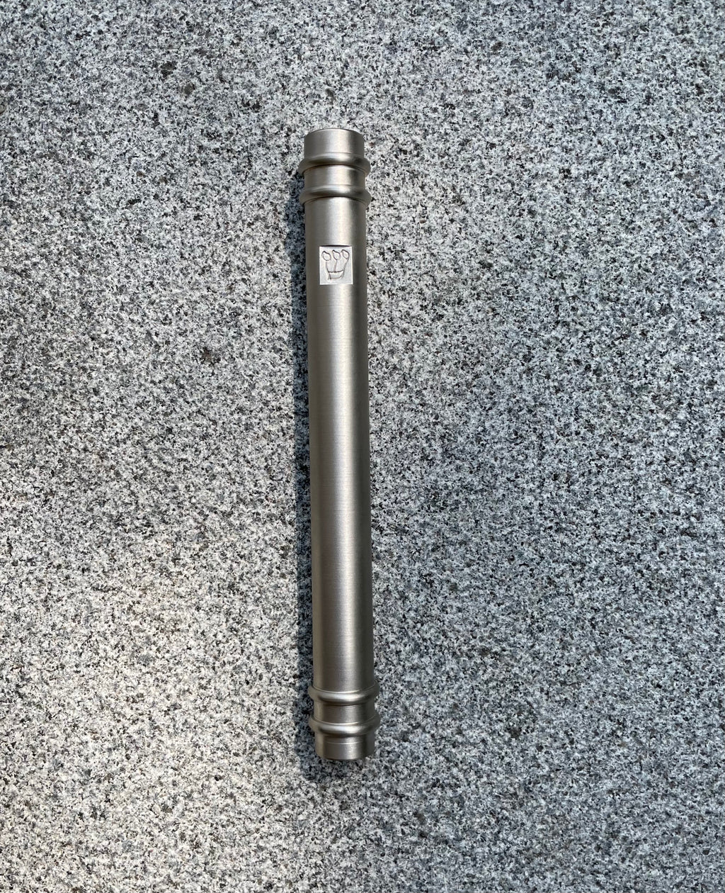 Tubular Mezuzah With Rings | Matte Nickel